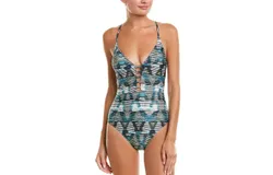 La Blanca Re-Fresh V-Plunge Cross Back One Piece In Blue