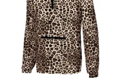 Couture Tee Company Women&apos;s Falling In Love Wind Breaker Jacket In Leopard