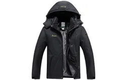 Men&apos;s winter outerwear waterproof ski jacket warm fleece jacket multi-pocket parka raincoat