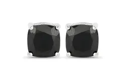 5&period;30 Carat Genuine Black Spinel &period;925 Sterling Silver Earrings