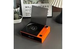 CD Player Portable&comma; Leapwell Portable CD Player with Speakers Bluetooth Rechargeable&comma; Small Compact Retro CD Players for Home&comma; Personal Desktop CD Player with USB FM &comma;Orange