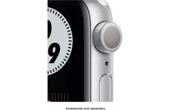 Apple GSRF Watch Nike Series 6 &lpar;GPS&rpar; 40mm Silver Aluminum Case with Pure Platinum&sol;Black Nike Sport Band - Silver