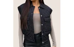 Lili Sidonio Quilted Vest In Black