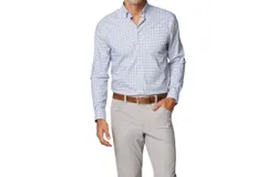 Johnnie-O Rylen Performance Button Up Shirt In Wake