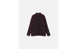 Wild Pony Fluid Shirt In Red Flower Print