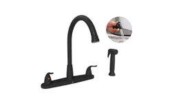 Two Handle Kitchen Faucet with Pull Out Side Sprayer