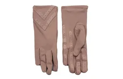 Isotoner Women’S Chevron Spandex Gloves In New Blush