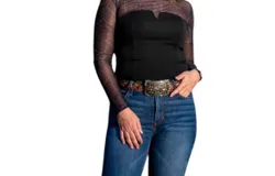 Crescent Remi V-Wire Tube Top In Black