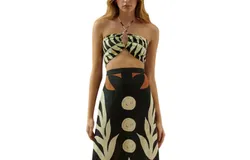 Cala De La Cruz Bari Top In Pira Black-White