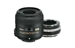 Nikon AF-S DX Micro-NIKKOR 40mm f&sol;2&period;8G Close-up Lens for Nikon DSLR Cameras &plus; Innovexee Lens Mount Adapter for Nikon F Mount G-Type Lenses to Mount on Nikon Z Series Cameras - Manual Control