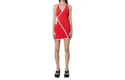 Nia Terry Cloth Dress In Cherry