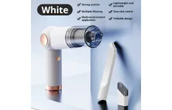 Folding car vacuum cleaner portable wireless handheld mini household large suction dust vacuum cleaner Suitable for office&comma; home&comma; car and other scenes-S690 milky white color &lbrack;color box packaging&rcub;