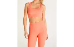Z Supply Elevate Sports Bra In Bright Melon