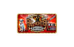 Fire Dept Always Ready License Plate
