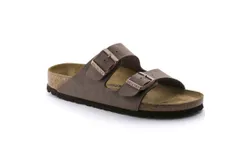 Birkenstock Unisex Arizona Birkibuc Sandal In Mocha