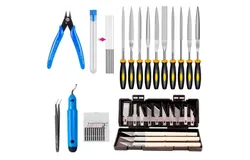 3D Printer Tool Kit Deburring Tool Nozzle Cleaning Needles Engraving Knife Carving Tool DIY 3D Printer Part 3D Model File Cutter Scraper Material Removal Tool with Chiseling Blade&sol; Stencil Edge