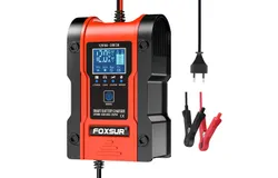FOXSUR - Car Battery Charger-Lithium Battery Charger- RED