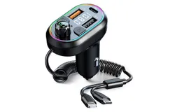 Car Charger&comma; Type-C， Lightning ，Multi-function Car Bluetooth 5&period;0&comma; Music Player&comma; RGB Colorful Lights