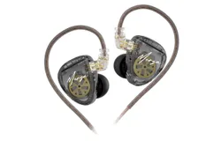 KZ Merga 2DD Dynamic Drivers HIFI Music Headphones In-Ear Wired Earphones 4 Driver Units High-Resolution Tuning Headset Sports Game Earbuds 2pin Detachable Cable