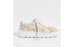 Free People Women&apos;s Catch Me If You Can Sneaker In Cream Crochet