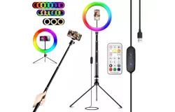 Aro De Luz Led Selfie Ring Light 10 Colores Rgb