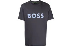 Hugo Boss Men Tee 1 Regular Fit Short Sleeve Cotton T-Shirt 027-Dark Grey