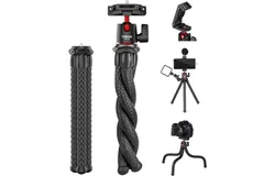 ULANZI Camera Tripod&comma; Mini Flexible Stand with Hidden Phone Holder w Cold Shoe Mount&comma; 1&sol;4&apos;&apos; Screw for Magic Arm&comma; Universal for iPhone 13 12 Pro Max XS Max X 8 Samsung Canon Nikon Sony Cameras