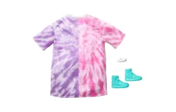 Barbie Fashion Pack of Doll Clothes&comma; Pink&sol;Purple Long Shirt&comma; Shoes & Bracelet