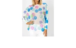 Look Mode Usa Batwing Sweater In Aqua