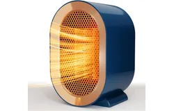 Electric Space Heater&comma;Portable Energy Efficient Space Heaters for Indoor Use&comma;Two-Speed Portable Heater Fan for Office with Adjustable&comma;Overheating Protection&comma;Dumping shutdown &lpar;Blue&rpar;