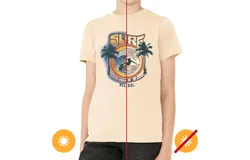 Men Crew Tee - Surf - Beige by DelSol for Men - 1 Pc T-Shirt &lpar;YXS&rpar;