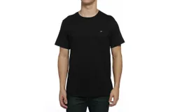 Tommy Hilfiger Flag Crew Neck T-Shirt In Black