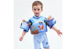 2024 Newest 3 in 1 Pool Float & Arm Bands Boys and Girls&comma; Puddle Jumper Adjustable Sturdy Safety for Infant 1 2 3 4 5 6 Year-Shoulder strap shark