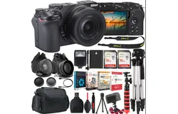 Nikon Z30 Mirrorless Camera w&sol; DX 16-50mm Lens &plus; Elite Suite 18 Standard Editing Software Kit &plus; 46mm HD 2&period;2X Telephoto &plus; 46mm HD &period;43X Wide Angle Lens &plus; SanDisk Ultra 16GB Card &plus; Case &plus; CardReader &plus; CardWallet &plus; Slaveflash &plus; Spider Tripod &plus; Tripod &plus; Cleani
