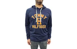 Tommy Hilfiger Long Sleeve Hoodie In Dark Navy