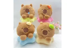 2025 Creative 2 Pieces Kids Plush Toys, Cute Cartoon Characters with Plush Texture and Embroidery Details, Strawberry Scent, Plush Toys for All Ages Colorful Cap Stars