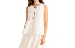 S&apos;edge Jewel Tank Top In Bone