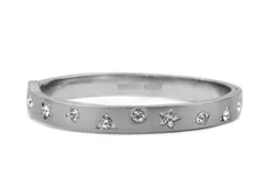 Marlyn Schiff Multi Shape Metal Hinge Bangle In Silver