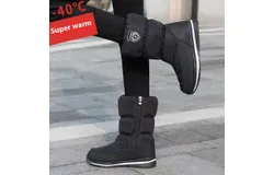 YASEN new winter snow boots for men thickened mid-calf waterproof anti-slip plus velvet cotton shoes high-top warm long boots