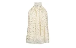 Bishop &plus; Young Esme Tie Neck Top In Mtc Animal