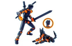 T13 Action Figure Set&comma;T13 &lpar;Assembly Completed&rpar;-Black Orange