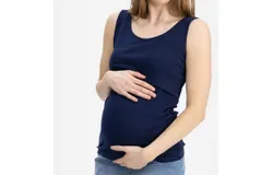 Angel Maternity Jersey Nursing Tank In Navy