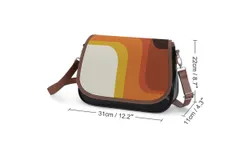 Mid-Century Modern Meets 1970s Orange Vintage Crossbody Bag for Women Medium Leather Hobo Bags Shoulder Bag Classic City Leather Satchels