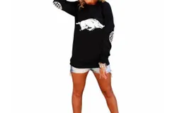 Gameday Couture University Of Arkansas Elbow Patch Tee In Black