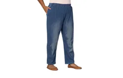 On The Plus Side Plus Size Premium Wide Leg Denim Jeans In Medium Wash Denim