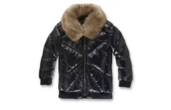 Jordan Craig Boy&apos;s Bubble Coat Faux Trim Jacket In Navy