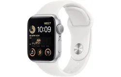 Apple Watch SE &lpar;2nd gen&rpar; - GPS - 40mm - Silver - Aluminum - White Sport Band - S&sol;M
