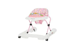 2-in-1 Ava Baby Walker&comma; Easy Convertible Baby Walker&comma; Walk Behind&comma; Height Adjustable Seat&comma; Added Back Support&comma; Detachable Slate&comma; Spring Pink