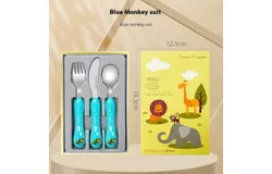 Lehoo Castle Toddler Cutlery Kids Silverware&comma; 3 Piece Safe Stainless Steel Toddler Fork Spoon Knife Set&comma; Kids Cutlery Set&comma; Safe Cutlery for Toddlers and Kids