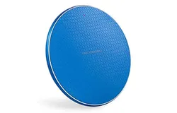 Fast Charge Qi Wireless Charging Pad&comma; Wireless Charger for iPhone 11 Pro&sol;11&sol;XS&sol;XR&sol;X&sol;8&comma; Samsung Galaxy S10&sol;9&sol;8&sol;7&sol;6&comma; USB Cable Included&comma; LED Indicator Light&comma; Active Cooling &lpar;Blue&rpar;